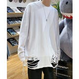 【aimoha KIDS】ダメージ加工ロングスリーブTシャツ | aimoha kids | 詳細画像2