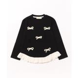 【aimoha-KIDS-】リボン付き裾フリルトップス | aimoha kids | 詳細画像2