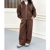 ブラウン | 【aimoha KIDS】スウェットパーカーセットアップ | aimoha kids