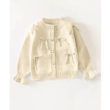 オフホワイト | 【aimoha-KIDS-】キャンディースリーブリボンカーディガン | aimoha kids