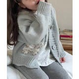 【aimoha-KIDS-】パッチワークニットカーディガン | aimoha kids | 詳細画像7