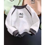グレー | 【aimoha KIDS】刺繍ペイントスウェット | aimoha kids