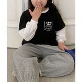 【aimoha KIDS】キッズロゴプリントレイヤードトップス | aimoha kids | 詳細画像9