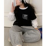 【aimoha KIDS】キッズロゴプリントレイヤードトップス | aimoha kids | 詳細画像8