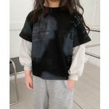 【aimoha KIDS】キッズレイヤードロゴトップス | aimoha kids | 詳細画像7