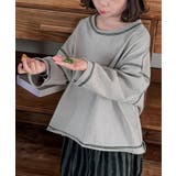 【aimoha-KIDS-】配色ステッチロングスリーブTシャツ | aimoha  | 詳細画像13 