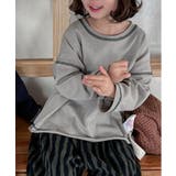 【aimoha-KIDS-】配色ステッチロングスリーブTシャツ | aimoha  | 詳細画像18 