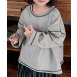 【aimoha-KIDS-】配色ステッチロングスリーブTシャツ | aimoha  | 詳細画像22 