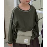 グレー | 【aimoha-KIDS-】配色ステッチロングスリーブTシャツ | aimoha 