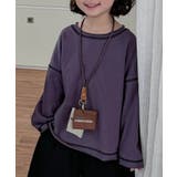 【aimoha-KIDS-】配色ステッチロングスリーブTシャツ | aimoha  | 詳細画像36 