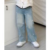 【Aimoha KIDS】リボンデコレーションデニムキッズパンツ | aimoha kids | 詳細画像9