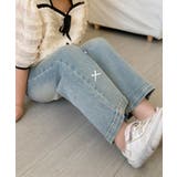 【Aimoha KIDS】リボンデコレーションデニムキッズパンツ | aimoha kids | 詳細画像4