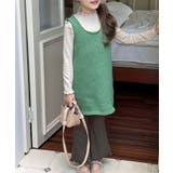 グリーン | 【aimoha-KIDS-】カラーニットワンピース【AW】 | aimoha kids
