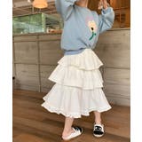【aimoha-KIDS-】ティアードスカート | aimoha kids | 詳細画像1