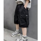 ブラック | 【aimoha KIDS】キッズカーゴハーフパンツ | aimoha kids