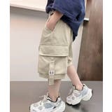 オフホワイト | 【aimoha KIDS】キッズショートカーゴパンツ | aimoha kids