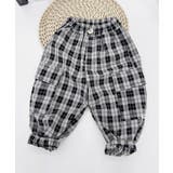 ブラック | 【aimoha KIDS】チェック柄バルーンパンツ | aimoha kids