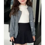【aimoha-KIDS-】ビジューニットカーディガン | aimoha kids | 詳細画像1