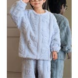 ブルー | 【aimoha-KIDS-】モコモコ ボアルームウェアセット【AW】 | aimoha kids