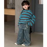 【aimoha-KIDS-】キッズ ボーダーニットプルオーバー | aimoha kids | 詳細画像13 