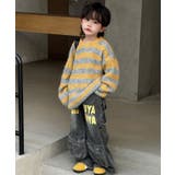 【aimoha-KIDS-】キッズ ボーダーニットプルオーバー | aimoha kids | 詳細画像6 