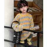【aimoha-KIDS-】キッズ ボーダーニットプルオーバー | aimoha kids | 詳細画像4 
