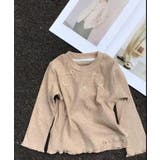 ベージュ | 【aimoha-KIDS-】リボン ニットトップス【AW】 | aimoha kids