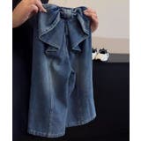 【aimoha-KIDS-】キッズ デニムリボンワイドパンツ | aimoha kids | 詳細画像4 