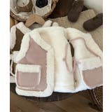 【aimoha-KIDS-】ムートンノースリブジャケット バッグ付き【AW】 | aimoha kids | 詳細画像9