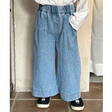【aimoha-KIDS-】ワイドデニムパンツ | aimoha kids | 詳細画像1 