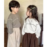 【aimoha-KIDS-】配色ステッチスウェット | aimoha kids | 詳細画像15