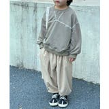 【aimoha-KIDS-】配色ステッチスウェット | aimoha kids | 詳細画像3