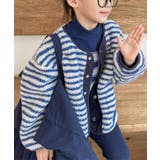 ブルー | 【aimoha-KIDS-】ボーダーボアブルゾン【AW】 | aimoha kids