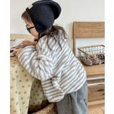 【aimoha-KIDS-】ボーダーボアブルゾン【AW】 | aimoha kids | 詳細画像7