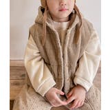 ベージュ | 【aimoha-KIDS-】コーディロイ中綿ノースリーブジャケット【AW】 | aimoha kids