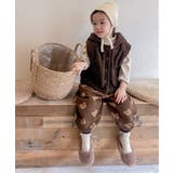 【aimoha-KIDS-】コーディロイ中綿ノースリーブジャケット【AW】 | aimoha kids | 詳細画像11
