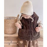 【aimoha-KIDS-】コーディロイ中綿ノースリーブジャケット【AW】 | aimoha kids | 詳細画像18