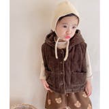 【aimoha-KIDS-】コーディロイ中綿ノースリーブジャケット【AW】 | aimoha kids | 詳細画像24