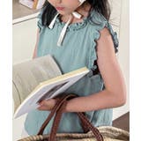【aimoha-KIDS-】フリルノースリーブブラウス | aimoha kids | 詳細画像8 