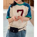 【aimoha-KIDS-】ナンバープリントラグランTシャツ | aimoha kids | 詳細画像9 
