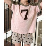 【aimoha-KIDS-】ナンバープリントラグランTシャツ | aimoha kids | 詳細画像2 
