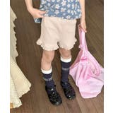 ピンク | 【aimoha-KIDS-】リブフリルショートパンツ | aimoha kids