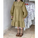 【Aimoha KIDS】肩フリルキッズワンピース | aimoha kids | 詳細画像5