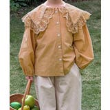 ベージュ | 【aimoha KIDS】レースカラーコットンブラウス | aimoha kids