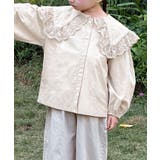 ホワイト | 【aimoha KIDS】レースカラーコットンブラウス | aimoha kids