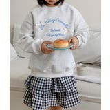杢グレー | 【aimoha-KIDS-】リボン刺繍スウェットプルオーバー | aimoha kids