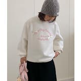 【aimoha-KIDS-】リボン刺繍スウェットプルオーバー | aimoha kids | 詳細画像1 
