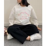 【aimoha-KIDS-】リボン刺繍スウェットプルオーバー | aimoha kids | 詳細画像4 