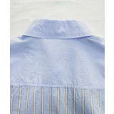 【Aimoha KIDS】ストライプ切り替えデザインキッズシャツ | aimoha kids | 詳細画像10