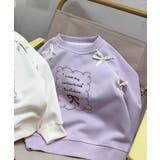 パープル | 【Aimoha KIDS】キッズリボンスウェット | aimoha kids